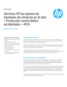 Servicios HP de soporte de hardware de cómputo en el sitio +