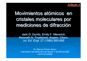 Movimientos atómicos en cristales moleculares