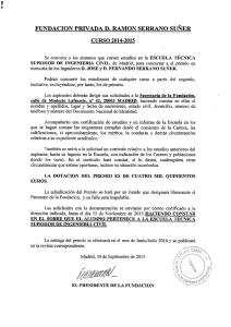 Convacatoria Premio Serrano Suñer