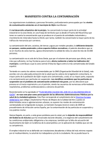 Manifiesto contra la contaminación (Gijón, noviembre 2014)