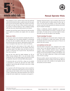Manual Operator Risks