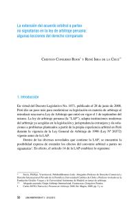 La extensión del acuerdo arbitral a partes no signatarias en la ley