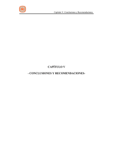 CAPÍTULO V - CONCLUSIONES Y RECOMENDACIONES-