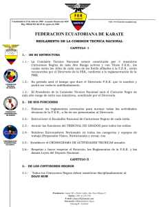 reglamento de la comision tecnica nacional - Karate