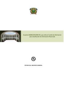 Acuerdo UAEM/CI/DIU/0001/05, que emite el Comité de Información