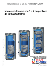 Interacumuladores con 1 o 2 serpentines de 500 a 2000