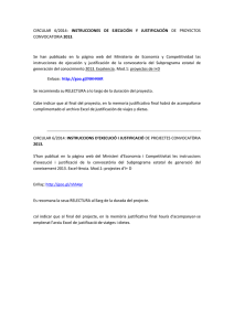CIRCULAR 6/2014: INSTRUCCIONES DE EJECUCIÓN Y - sgitt-otri