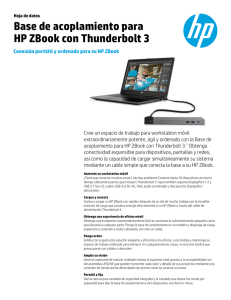 Base de acoplamiento para HP ZBook con Thunderbolt 3
