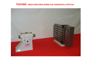 tgov800 - mesa giratoria sobre eje horizontal/vertical