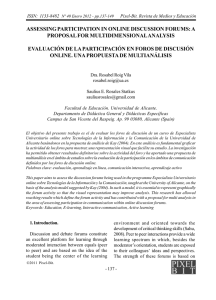 assessing participation in online discussion forums: a proposal for