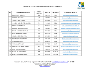 listado de consejeros regionales periodo 2009-2013
