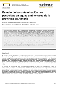 Estudio de la contaminación por pesticidas en aguas ambientales