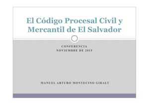 El Código Procesal Civil y Mercantil de El Salvador