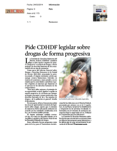 Pide CDHDF legislar sobre drogas de forma progresiva