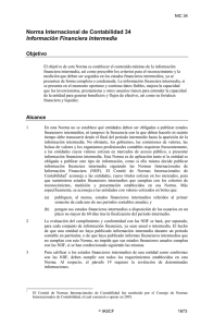 NIC N°34. Informe Financiero Intermedio