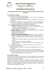 reglamento interno - Colegio Montessori del Cusco