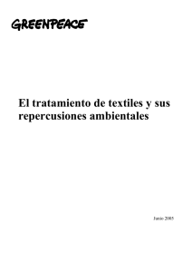 El tratamiento de textiles y sus repercusiones