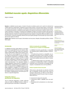 Debilidad muscular aguda: diagnósticos diferenciales