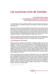 Las sucesivas crisis de Somalia