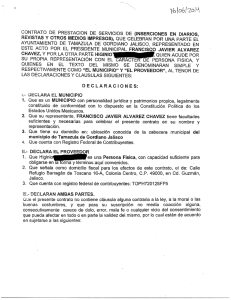 CONTRATO DE PRESTACION DE SERVICIOS DE (INSERCIONES