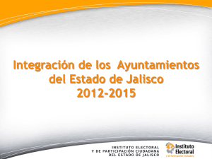 Integración de los Ayuntamientos del Estado de Jalisco 2012-2015