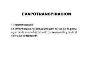 evapotranspiracion - Relación Suelo Agua Planta