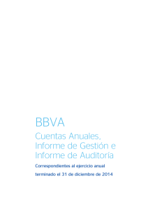 Cuentas anuales BBVA ejercicio 2014 e Informe de Gestión auditados