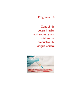 Programa 18 Control de determinadas sustancias y sus residuos en