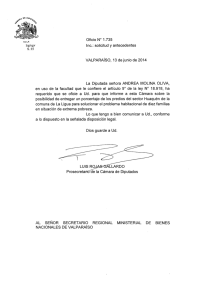Oficio N° 1.735 Inc.: solicitud y antecedentes VALPARAÍSO, 13 de