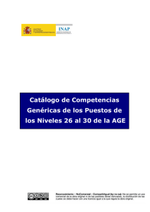 Catálogo de Competencias Genéricas de los Puestos de