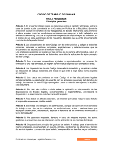 Codigo de Trabajo de Panama - Libro I - Titulo I