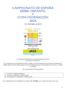 Convocatoria Campeonato España Infantil/Debs y Copa Federación