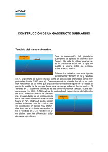 construcción de un gasoducto submarino