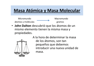 Masa Atómica y Masa Molecular