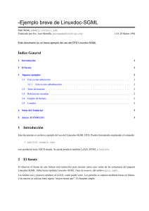 Ejemplo breve de Linuxdoc-SGML - TLDP-ES