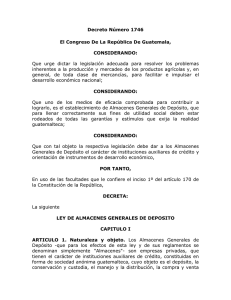 08 Decreto 1746 Ley De Almacenes Generales De Depósito