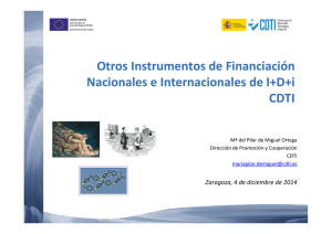 CDTI - Otros instrumentos de financiacion