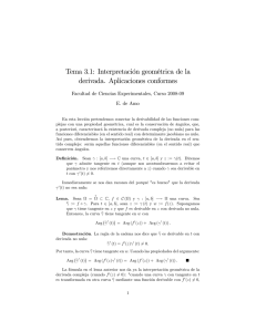 Tema 3.1: Interpretación geométrica de la derivada. Aplicaciones