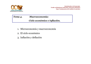 1. Microeconomía y macroeconomía 2. El ciclo económico 3