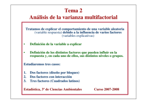 Tema 2 Análisis de la varianza multifactorial