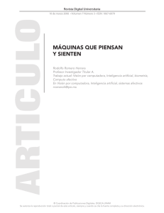 MÁQUINAS QUE PIENSAN Y SIENTEN - Revista Digital Universitaria