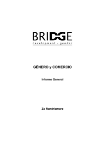 GÉNERO y COMERCIO - Bridge - Institute of Development Studies