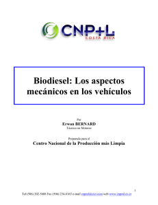 Biodiesel: Los aspectos mecánicos en los vehículos
