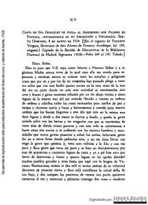 Carta de Gil Gonzalez de Ávila al Arzobispo don Alonso de Fonseca