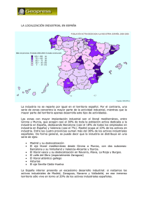 localización de la industria en España. El mapa industrial