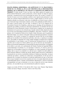 policía federal ministerial. los artículos 33 y 35, fracciones i, inciso b