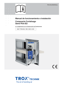 Manual de funcionamiento e instalación Compuerta Cortafuego