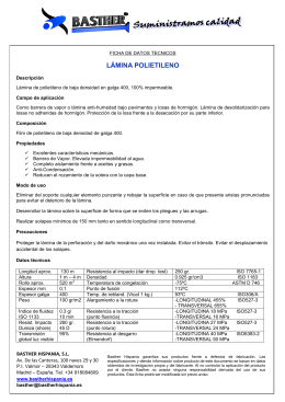 FICHA TECNICA LAMINA POLIETILENO PARA SOLERAS Y