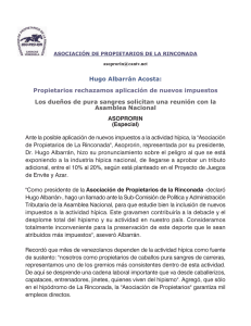 Hugo Albarrán Acosta: Propietarios rechazamos