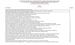 documentos pertinentes a la investigación de la muerte de don